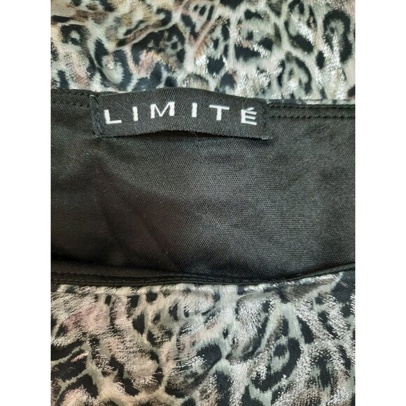 Y2K Silver Leopard Print One Shoulder Cut Out Bodycon Mini Dress Size S Studded - Picture 11 of 11